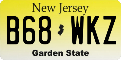 NJ license plate B68WKZ
