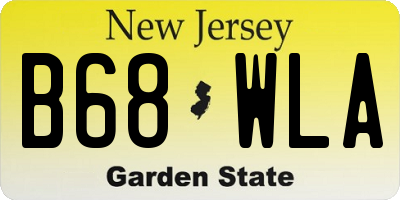 NJ license plate B68WLA