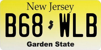 NJ license plate B68WLB