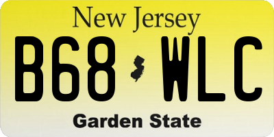 NJ license plate B68WLC