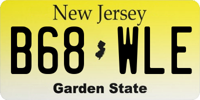 NJ license plate B68WLE