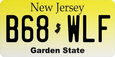 NJ license plate B68WLF