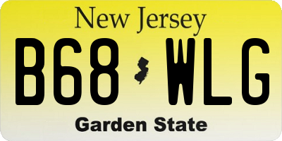 NJ license plate B68WLG