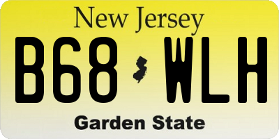 NJ license plate B68WLH