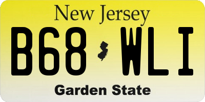 NJ license plate B68WLI