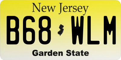 NJ license plate B68WLM