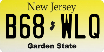 NJ license plate B68WLQ