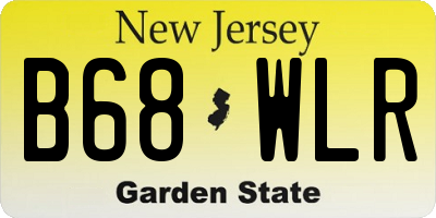 NJ license plate B68WLR