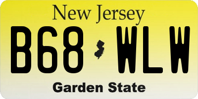 NJ license plate B68WLW