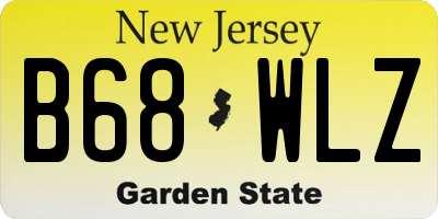 NJ license plate B68WLZ