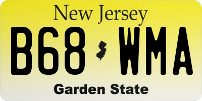 NJ license plate B68WMA