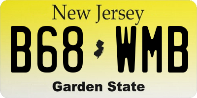 NJ license plate B68WMB