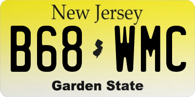NJ license plate B68WMC