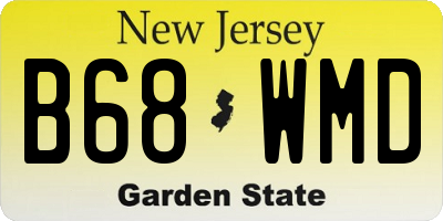 NJ license plate B68WMD