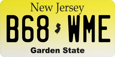 NJ license plate B68WME