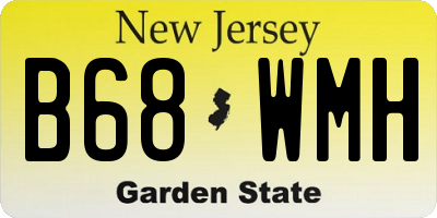 NJ license plate B68WMH