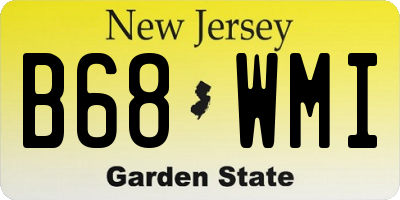 NJ license plate B68WMI