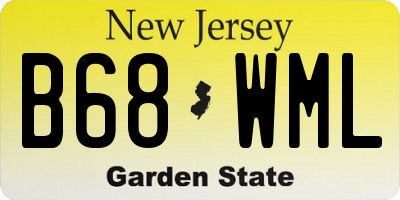 NJ license plate B68WML