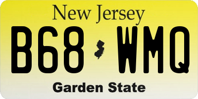 NJ license plate B68WMQ