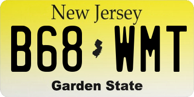 NJ license plate B68WMT