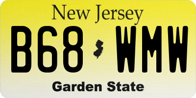 NJ license plate B68WMW