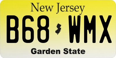 NJ license plate B68WMX