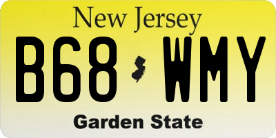 NJ license plate B68WMY