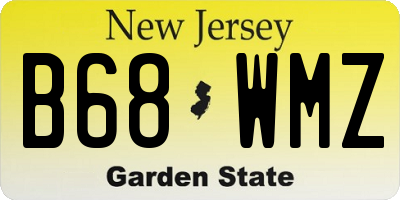 NJ license plate B68WMZ