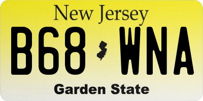 NJ license plate B68WNA