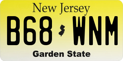 NJ license plate B68WNM