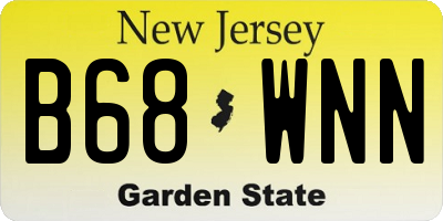 NJ license plate B68WNN