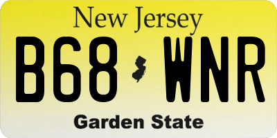 NJ license plate B68WNR
