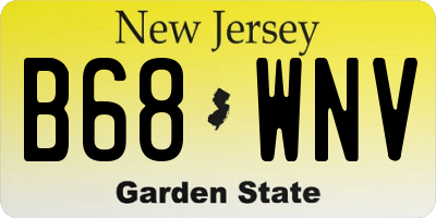NJ license plate B68WNV