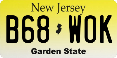NJ license plate B68WOK