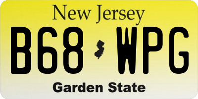 NJ license plate B68WPG