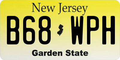 NJ license plate B68WPH