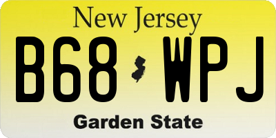 NJ license plate B68WPJ