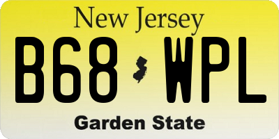 NJ license plate B68WPL