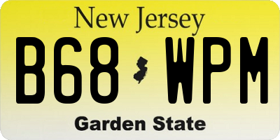 NJ license plate B68WPM