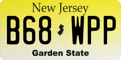 NJ license plate B68WPP