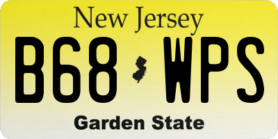 NJ license plate B68WPS