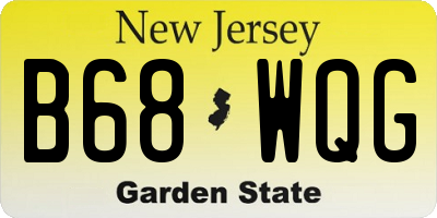 NJ license plate B68WQG