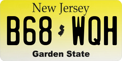 NJ license plate B68WQH