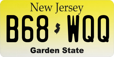 NJ license plate B68WQQ