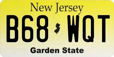NJ license plate B68WQT