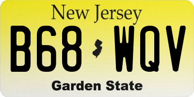 NJ license plate B68WQV