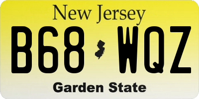 NJ license plate B68WQZ