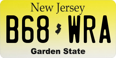 NJ license plate B68WRA