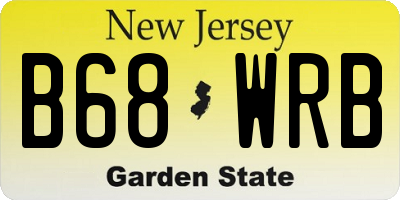 NJ license plate B68WRB