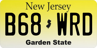 NJ license plate B68WRD